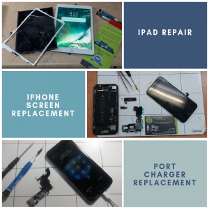ipad and iphones after been repaired.