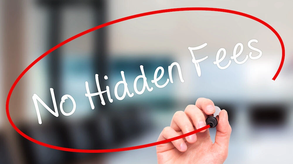 no hidden fees no hidden fees